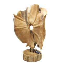 Kwiat Rzeźba z drewna Teak dekoracja ozdoba 50cm